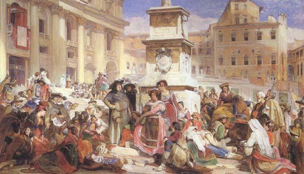 John Frederick Lewis Easter Day at Rome (mk46) Germany oil painting art